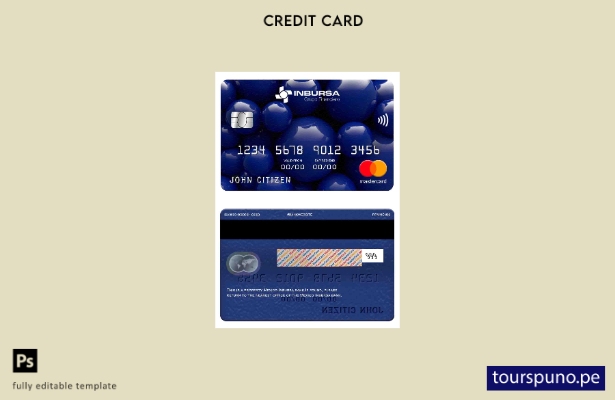 lista para imprimir plantilla mastercard del banco Inbursa de México